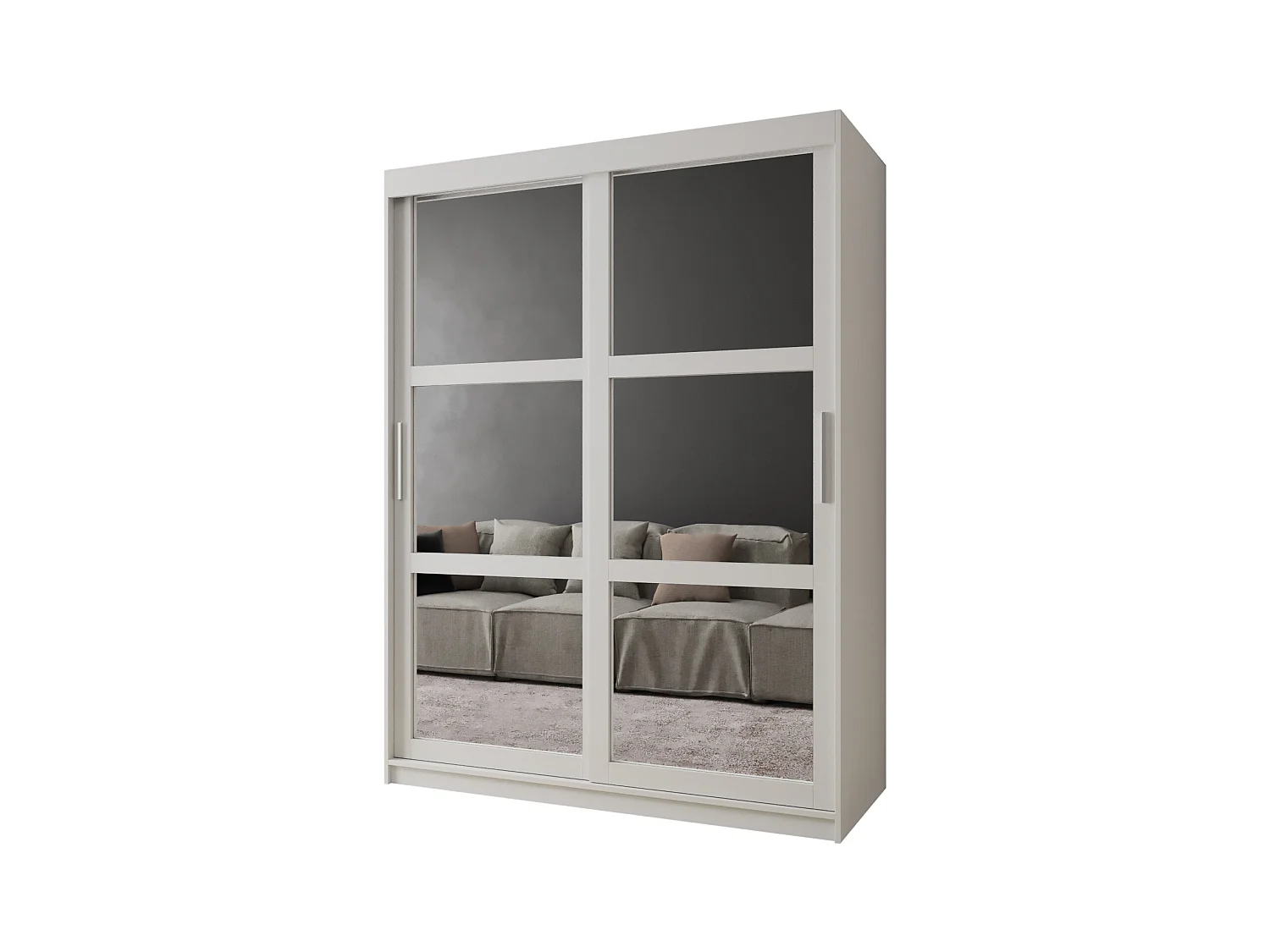 ARMOIRE MIROR À PORTES COULISSANTES 200/150/62 2 Portes (blanc)