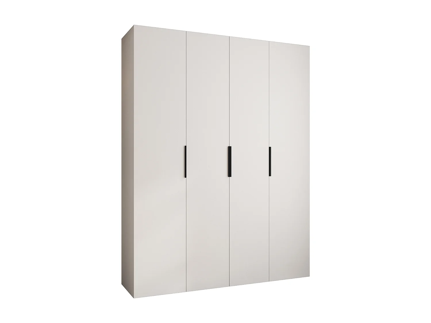 Armoire à portes battantes Como 4 245,5/190/40 4 portes (blanc/noir)