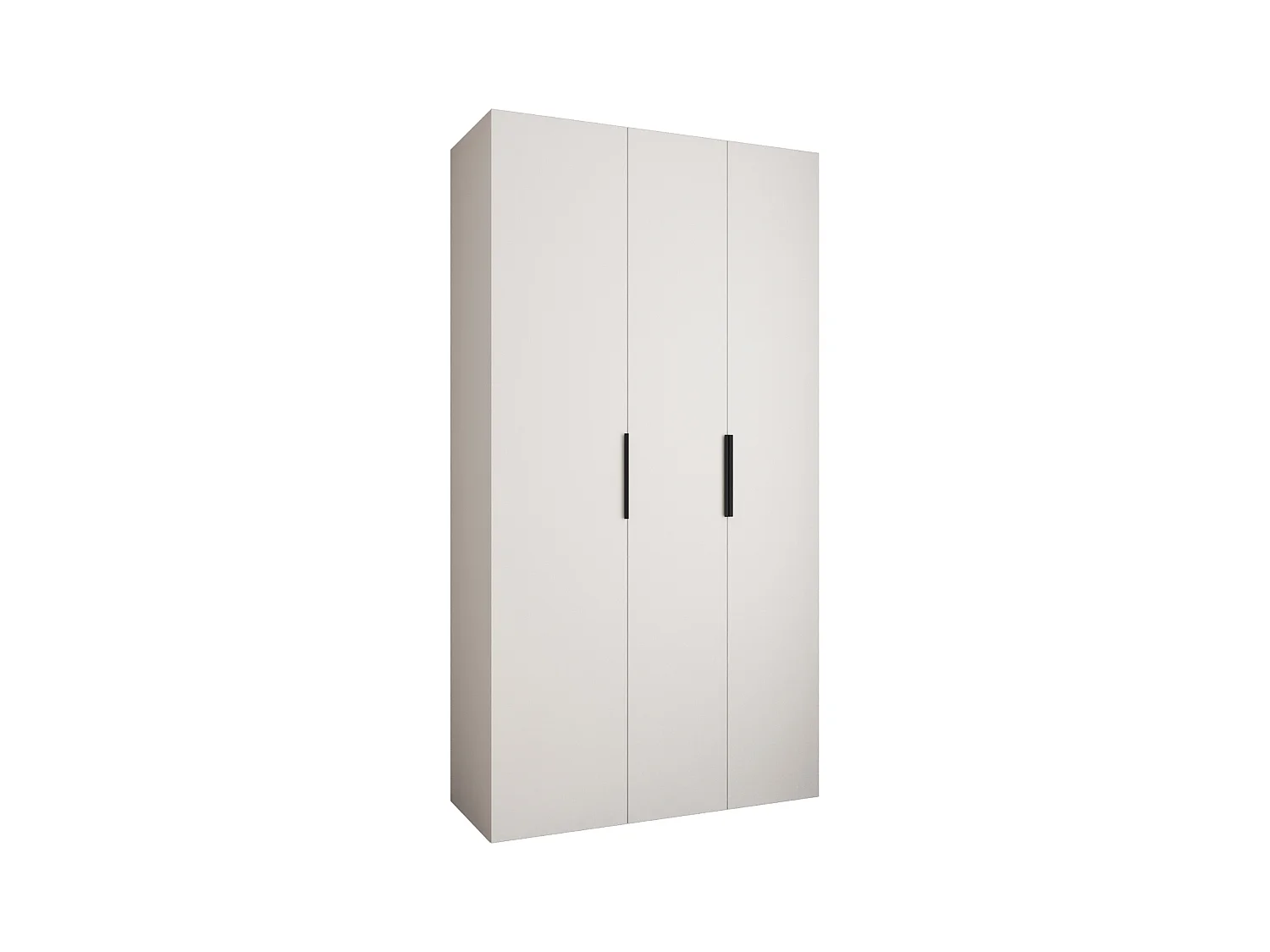 Armoire à portes battantes Como 4 245,5/130/40 3 portes (blanc/noir)