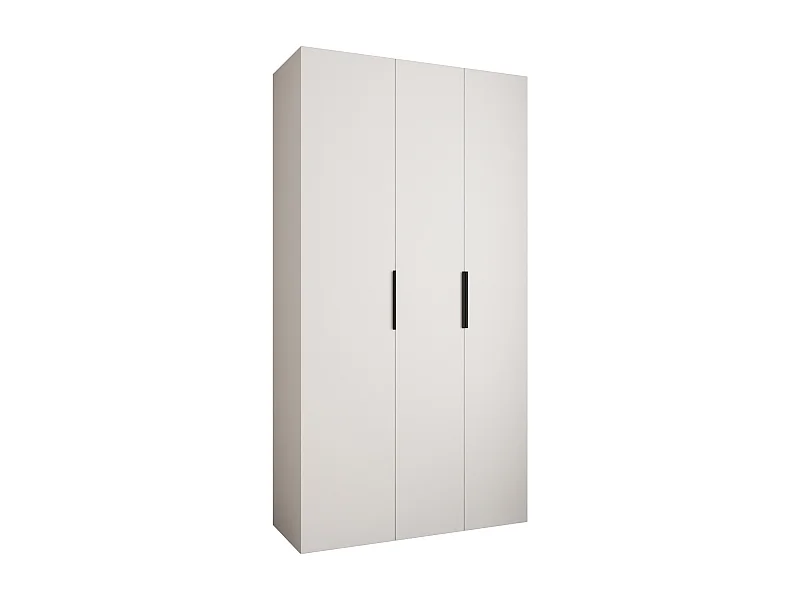 Drehtürenschrank Como 4 245,5/130/40 3-türig (Weiß/Schwarz)