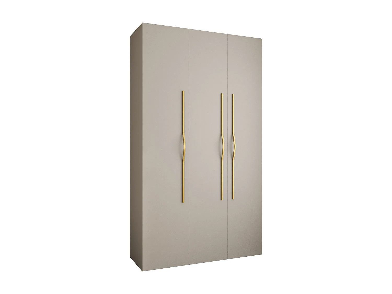 Armadio Como 2 a ante battenti 245,5/140/50 3 porte (cashmere/oro)