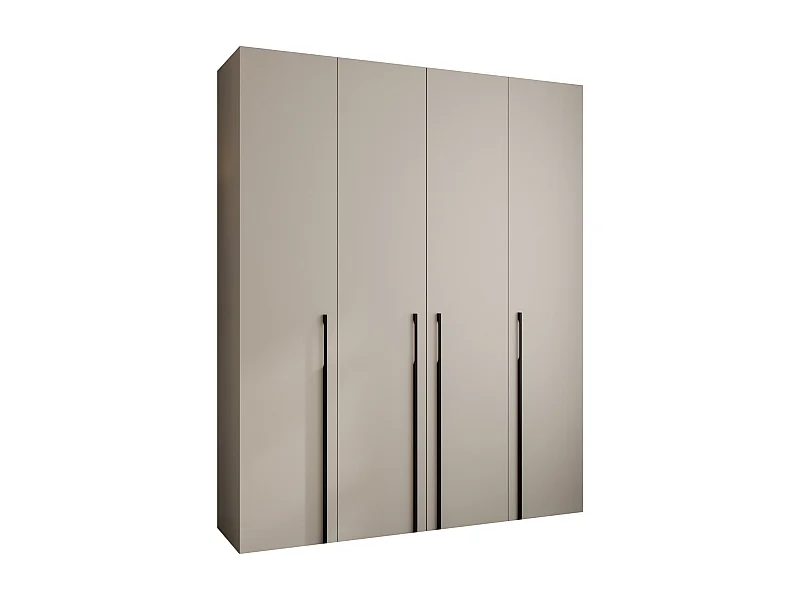 Drehtürenschrank Como 3 245,5/200/40 4-türig (Kaschmir/Schwarz)