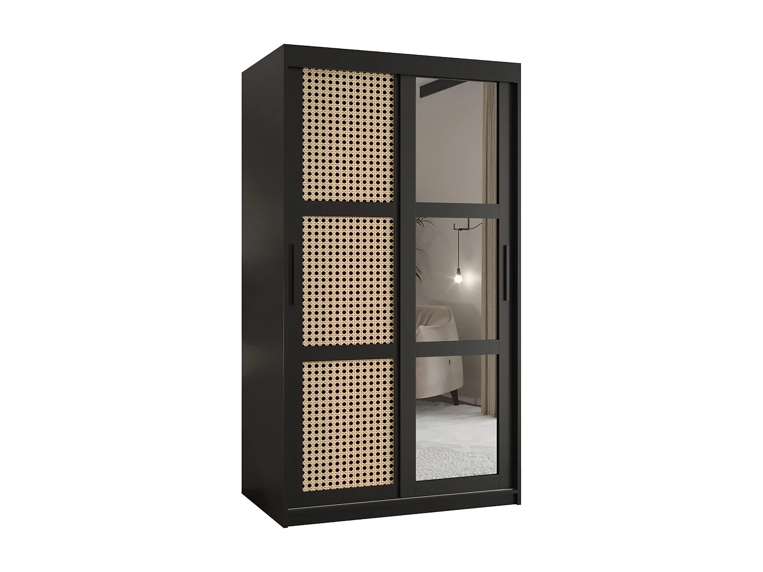 ARMOIRE PLECIONKA 2 À PORTES COULISSANTES 200/100/62 2 Portes (negro)