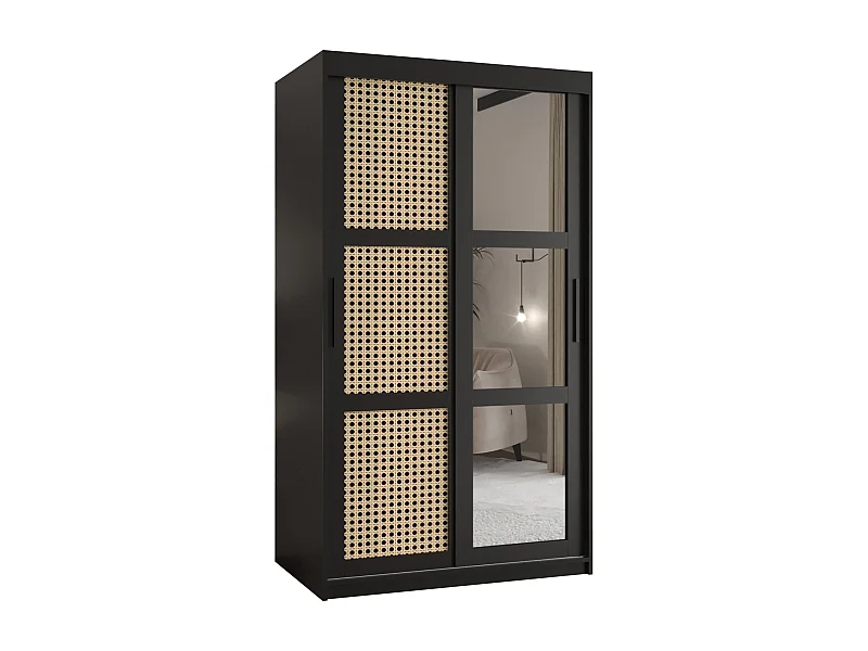 ARMOIRE PLECIONKA 2 À PORTES COULISSANTES 200/100/62 2 Portes (negro)