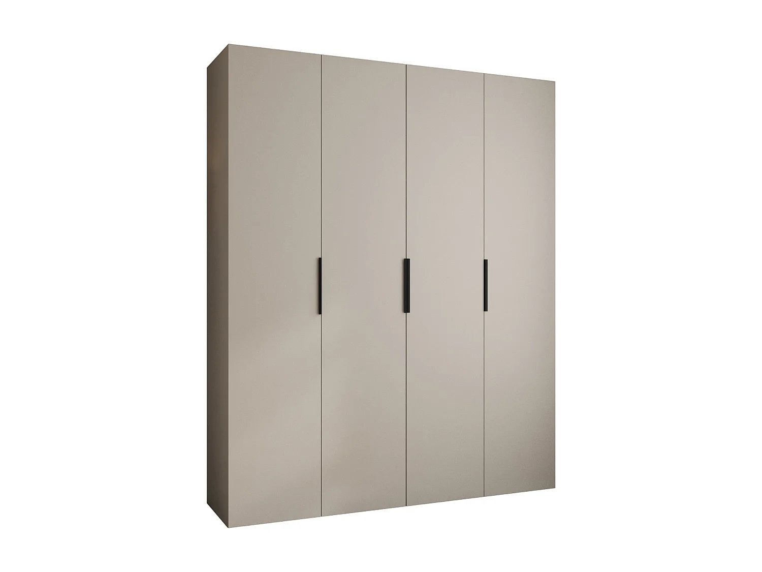 Drehtürenschrank Como 4 245,5/200/50 4-türig (Kaschmir/Schwarz)