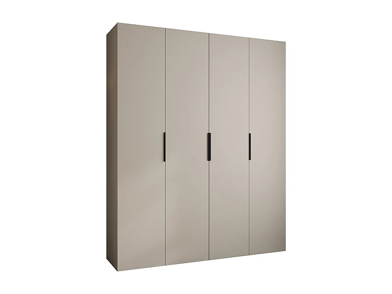 Drehtürenschrank Como 4 245,5/200/50 4-türig (Kaschmir/Schwarz)