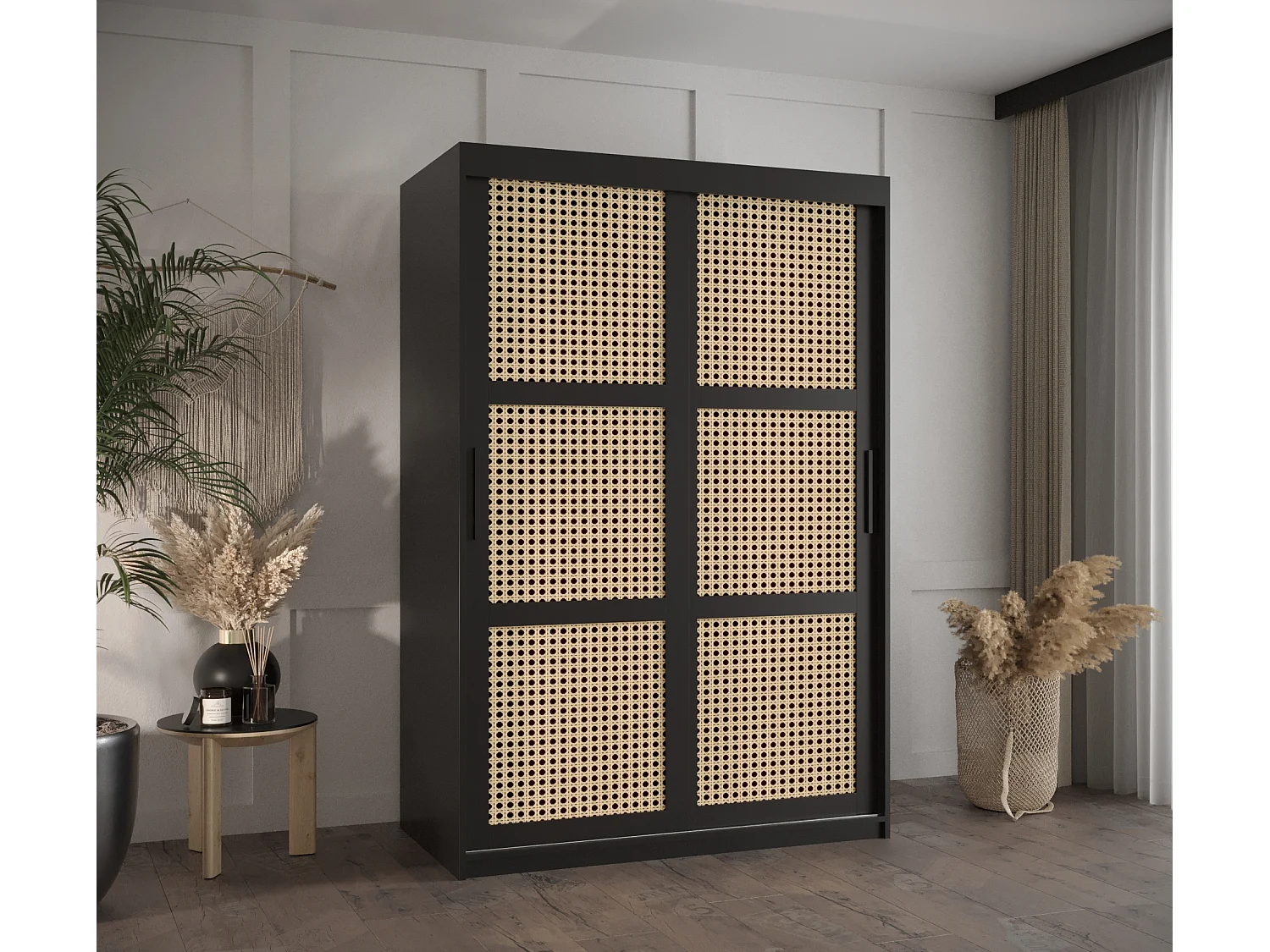 ARMOIRE PLECIONKA À PORTES COULISSANTES 200/120/62 2 Portes (negro)