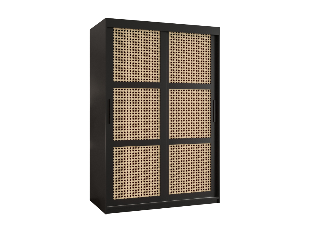 PLECIONKA KLEDINGKAST MET SCHUIFDEUREN 200/120/62 2 deuren (zwart)