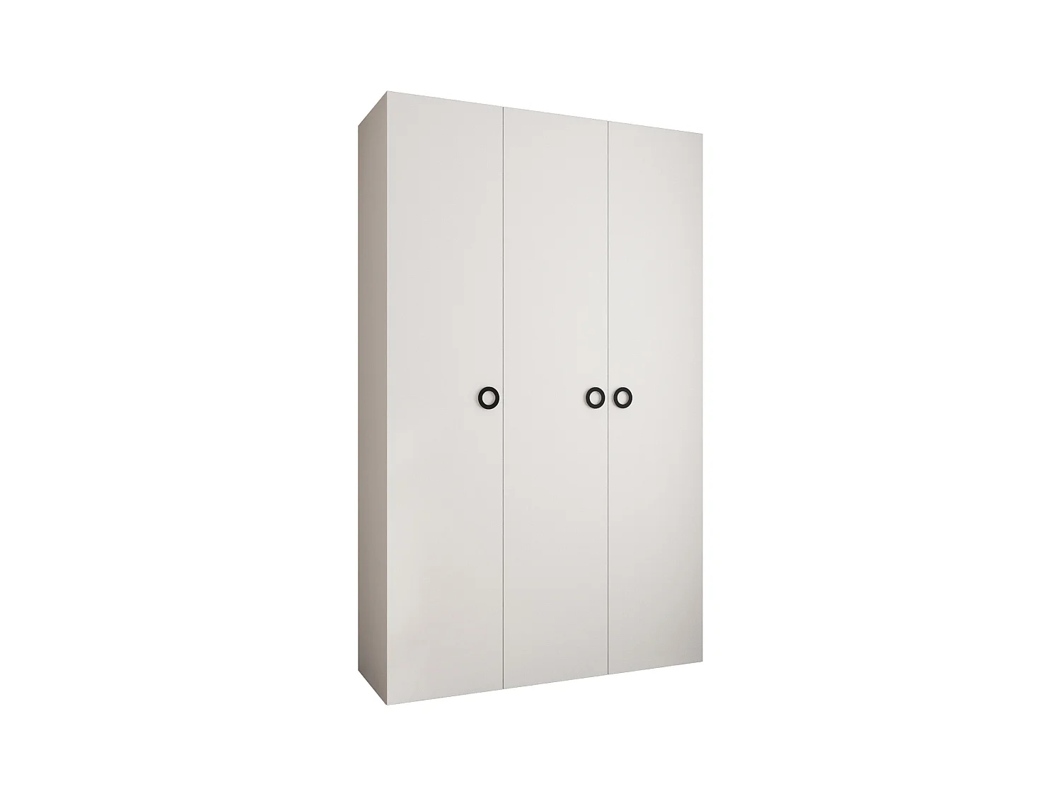Drehtürenschrank Como 1 245,5/150/40 3-türig (Weiß/Schwarz)