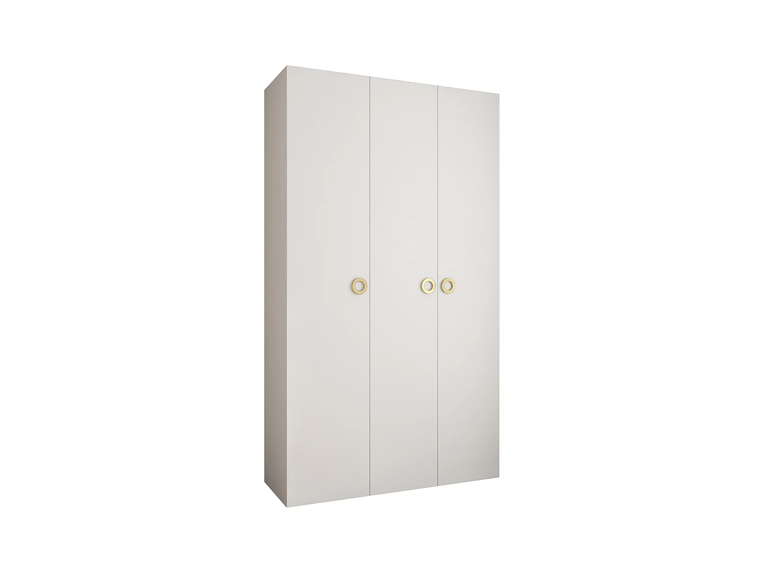 Armoire à portes battantes Como 1 245,5/140/40 3 portes (blanc/or)