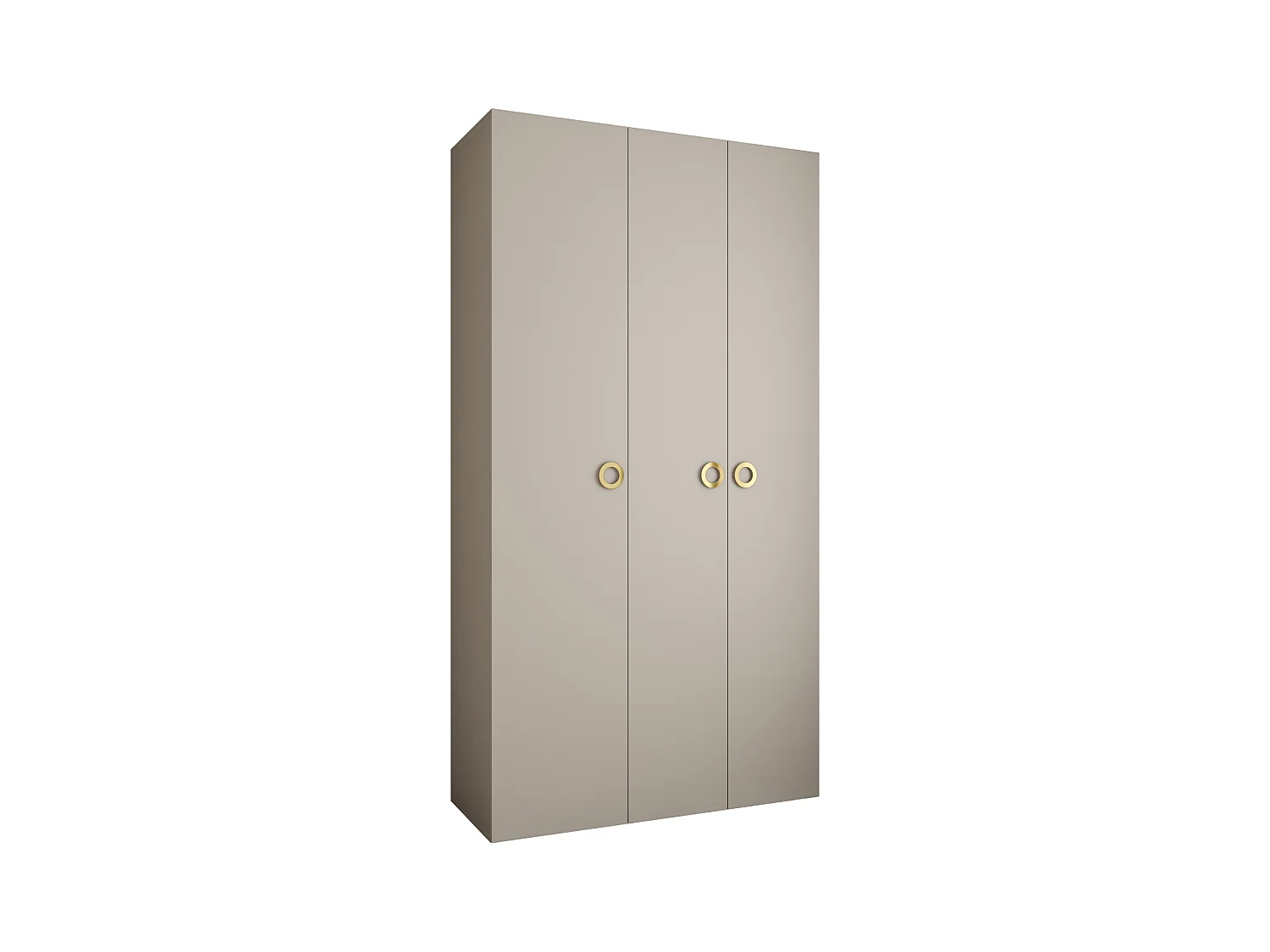 Armoire à portes battantes Como 1 245,5/130/40 3 portes (cachemire/or)