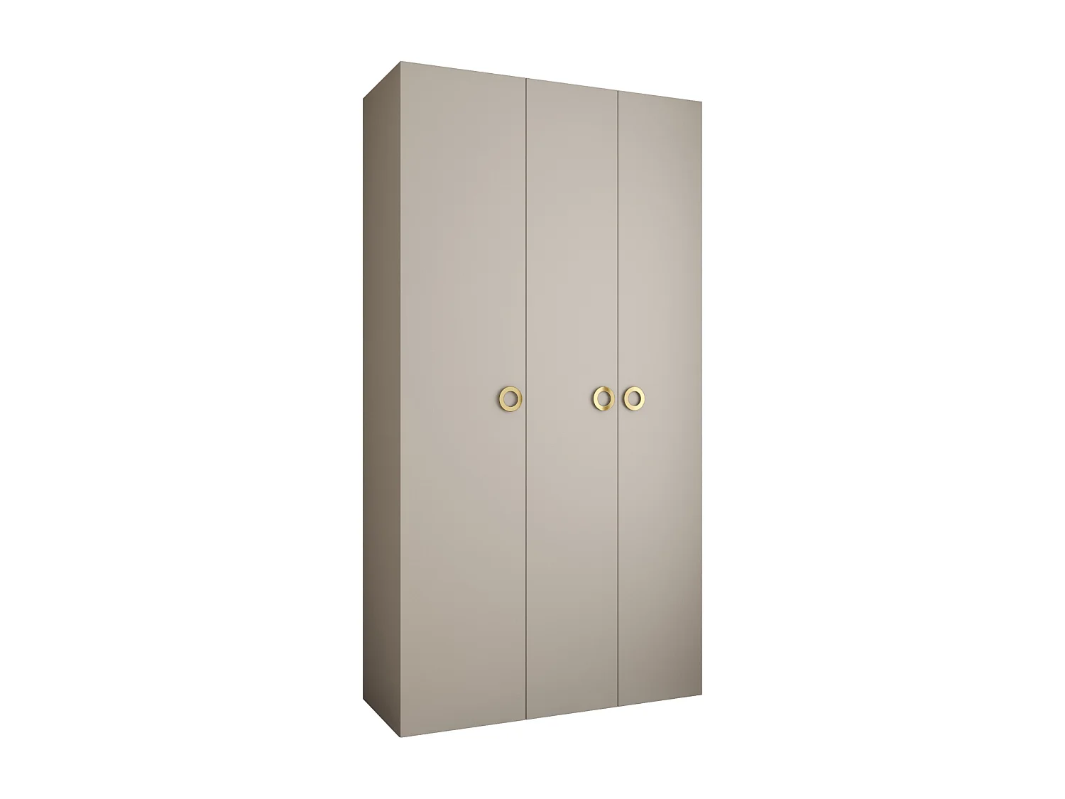 Armoire à portes battantes Como 1 245,5/130/40 3 portes (cachemire/or)