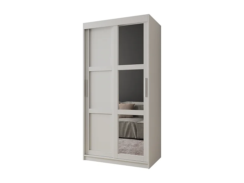 SCHWEBETÜRENSCHRANK MIROR 3 200/100/62 2-türig (Weiß)