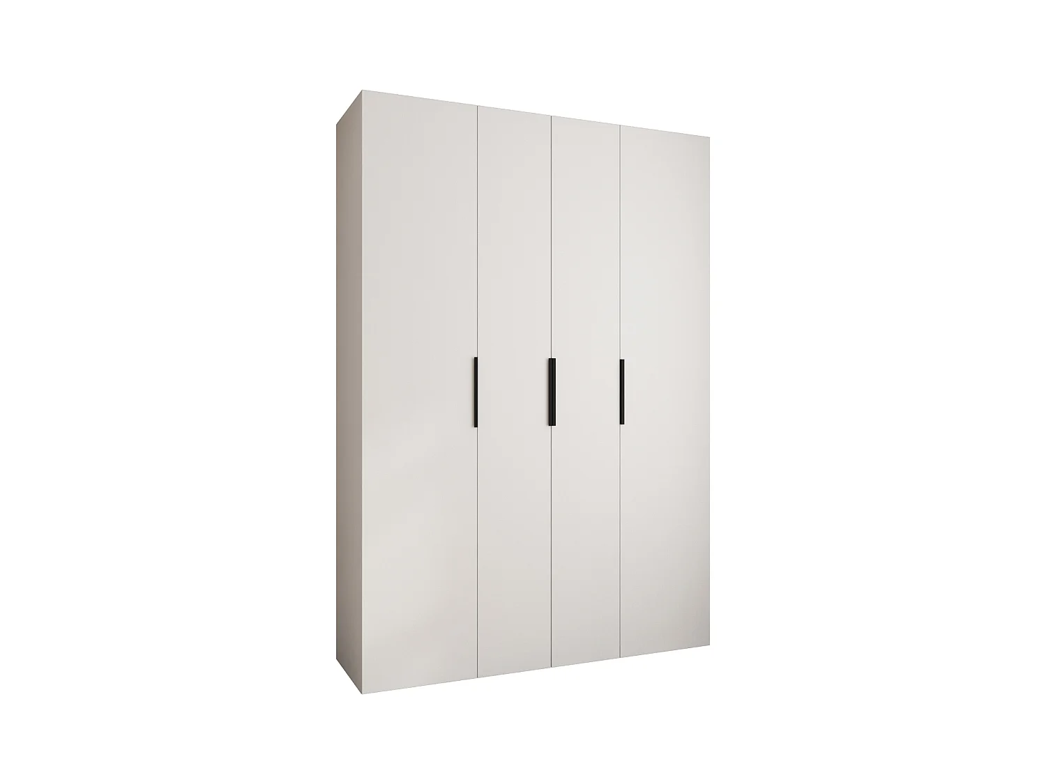 Armoire à portes battantes Como 4 245,5/170/40 4 portes (blanc/noir)