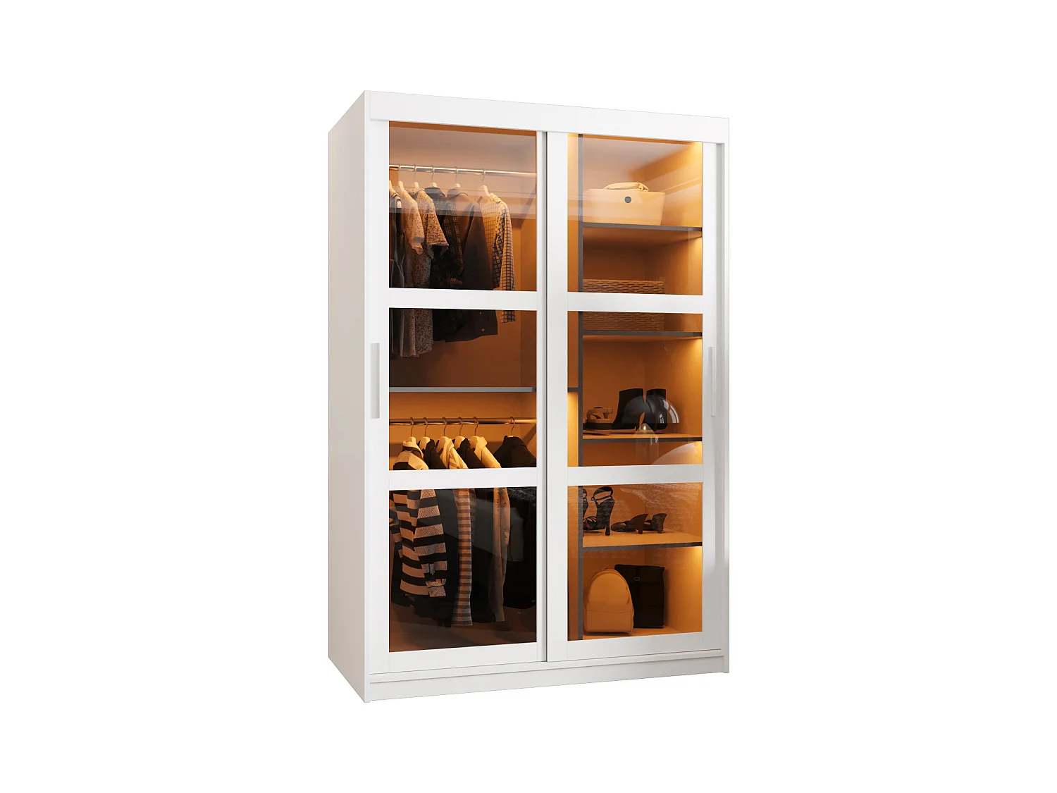ARMOIRE DOME À PORTES COULISSANTES 200/120/62 2 Portes (blanc)