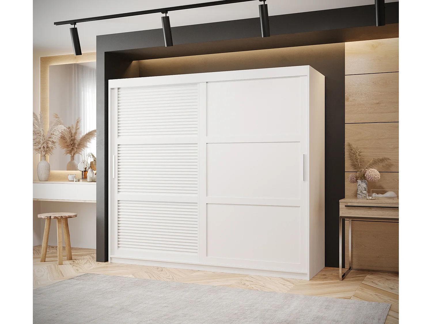 ARMOIRE ZALUZJA 3 À PORTES COULISSANTES 200/200/62 2 Portes (blanc)