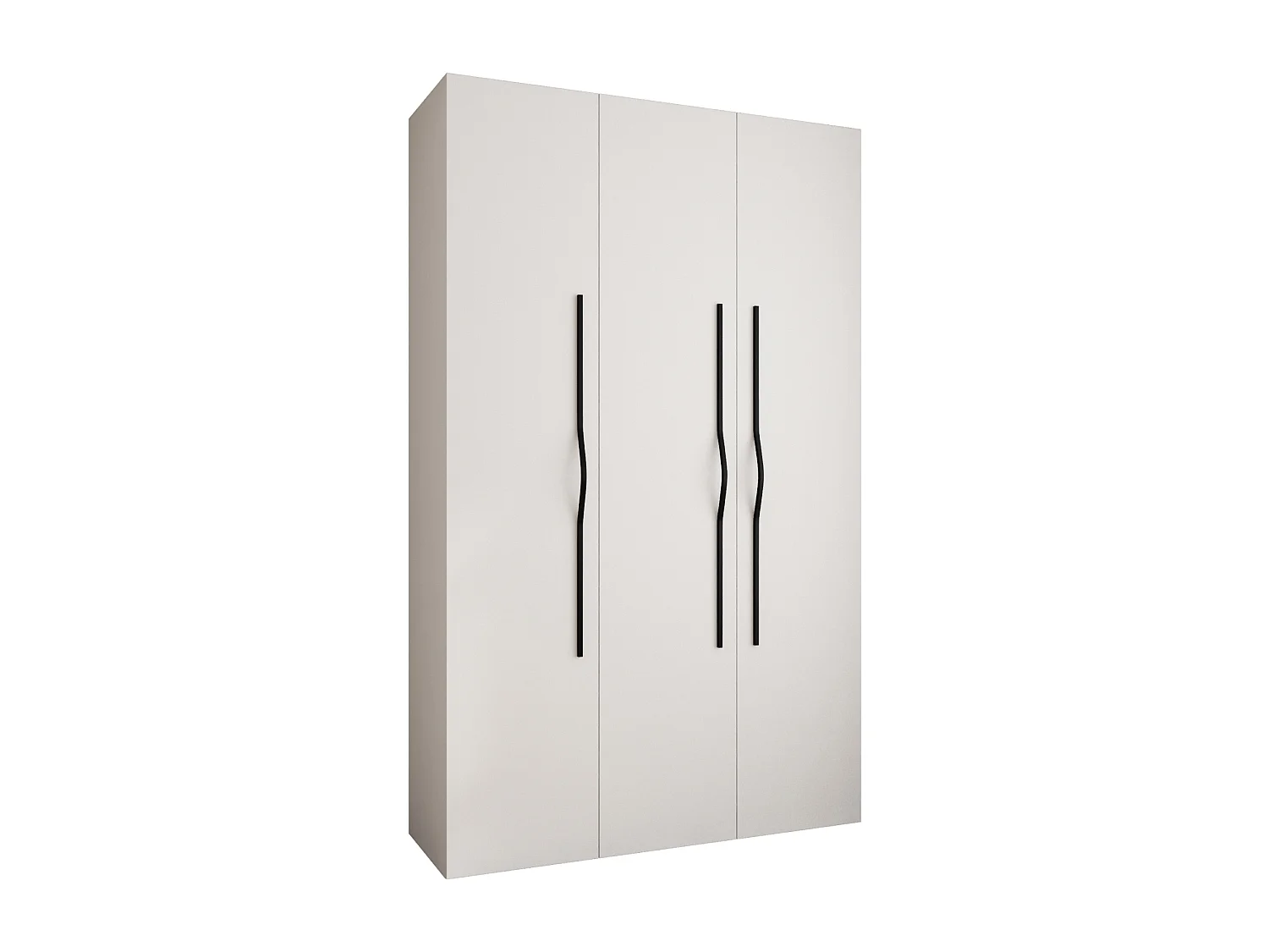 Armoire à portes battantes Como 2 245,5/150/50 3 portes (blanc/noir)