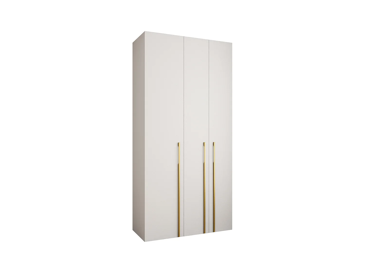 Armoire à portes battantes Como 3 245,5/120/50 3 portes (blanc/or)