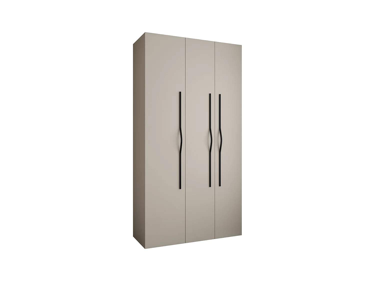 Armoire à portes battantes Como 2 245,5/130/40 3 portes (cachemire/noir)