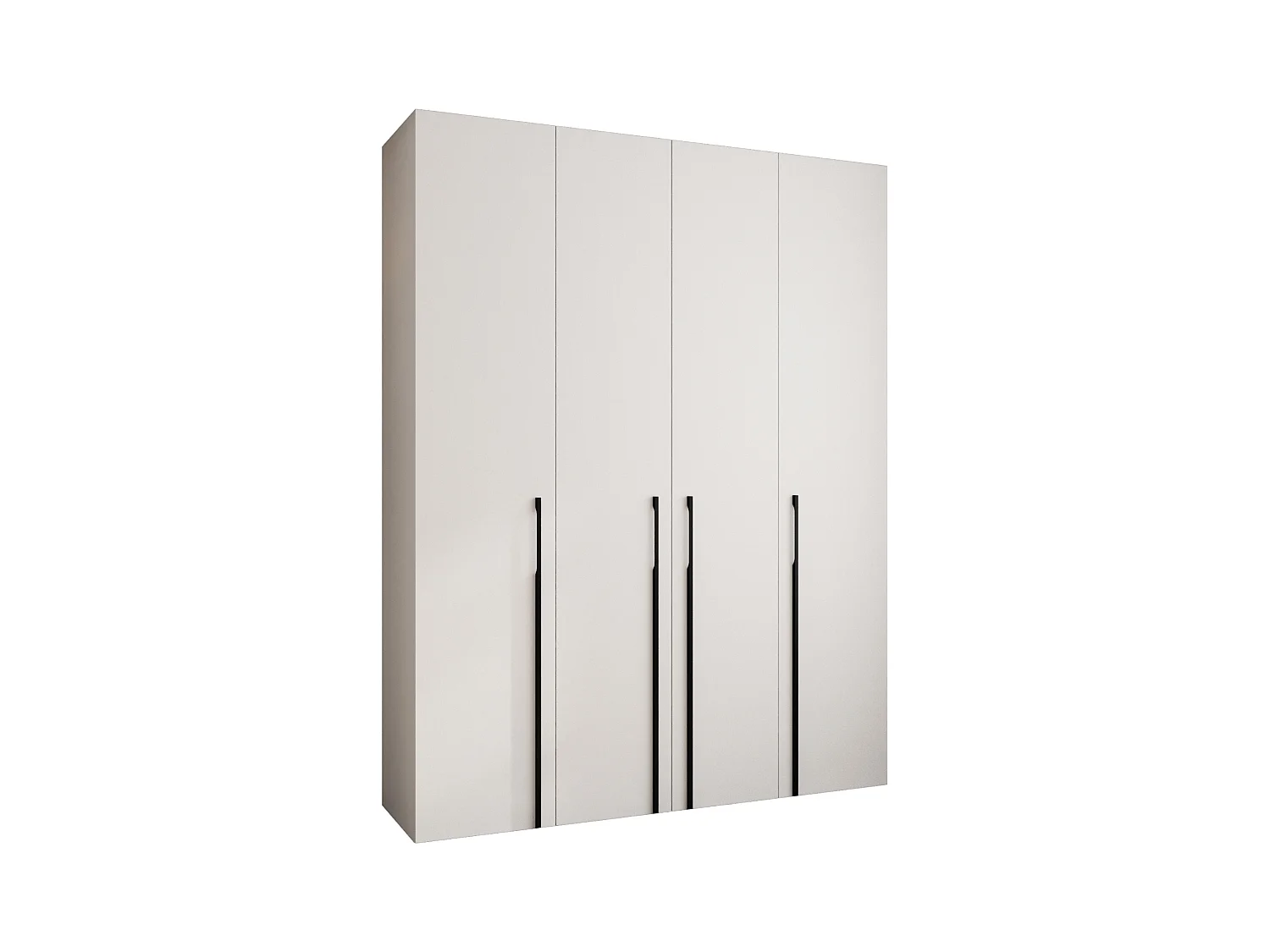 Armadio Como 3 a ante battenti 245,5/190/40 4 porte (bianco/nero)