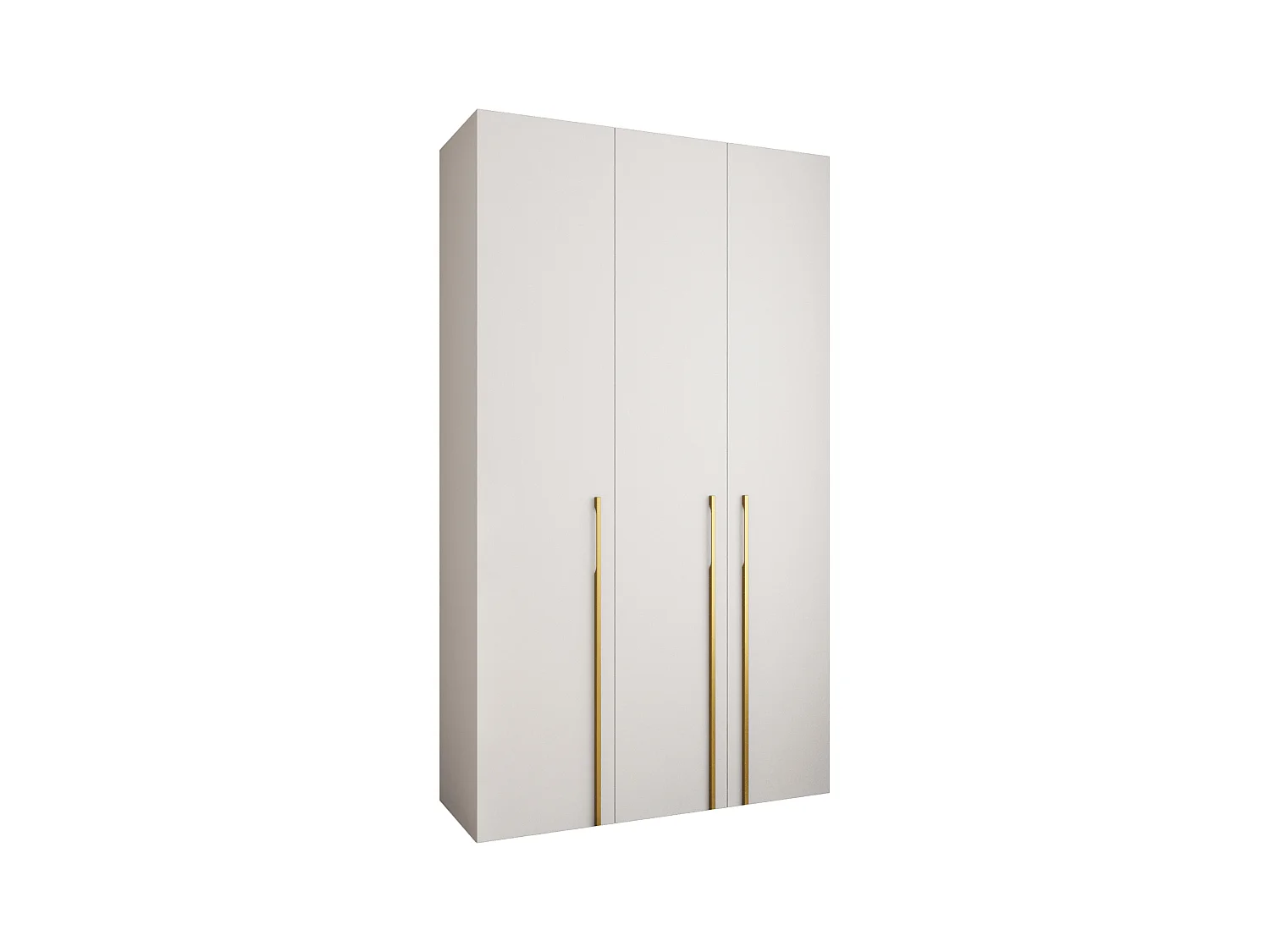 Armoire à portes battantes Como 3 245,5/140/40 3 portes (blanc/or)