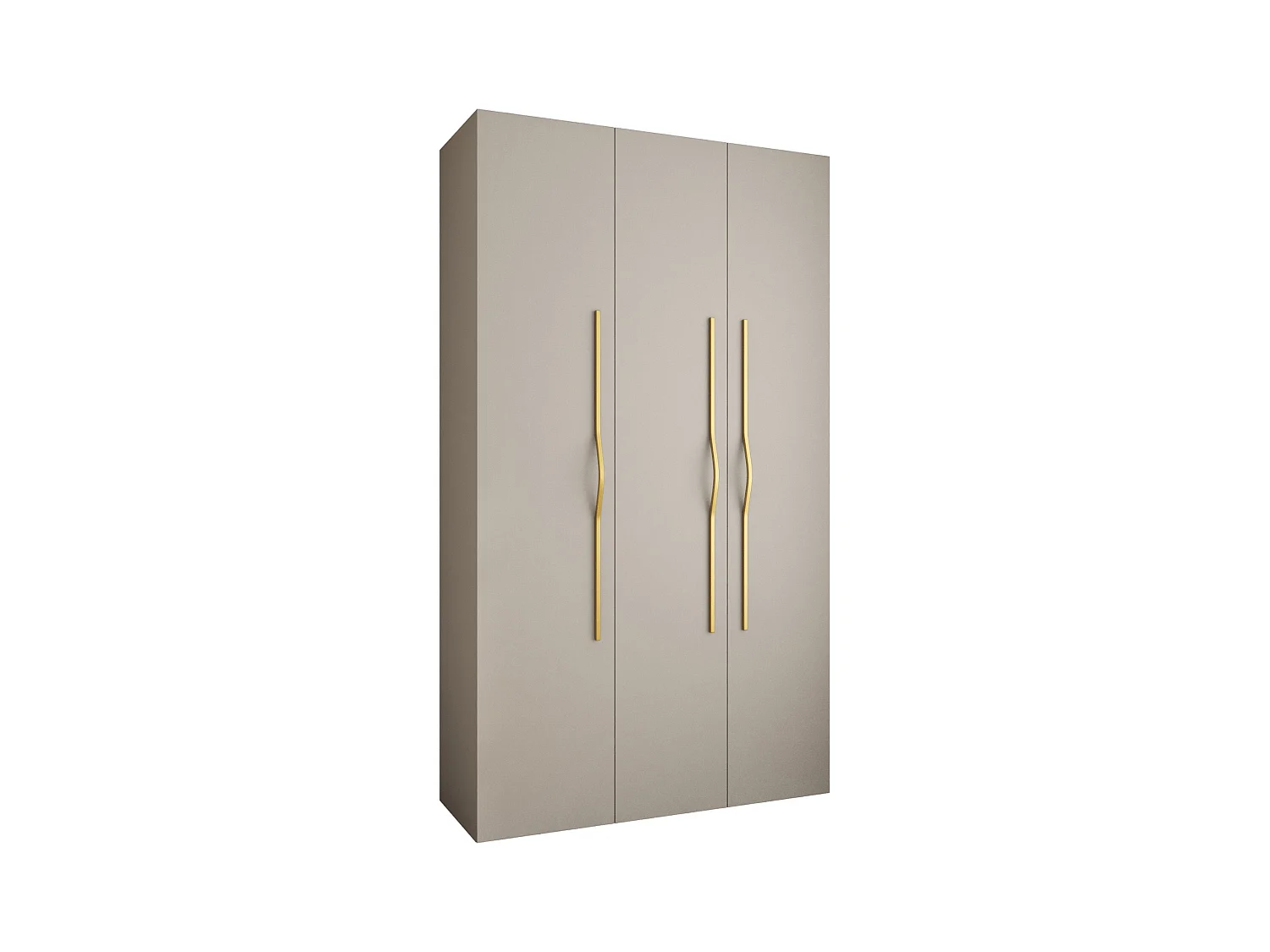 Armoire à portes battantes Como 2 245,5/140/40 3 portes (cachemire/or)