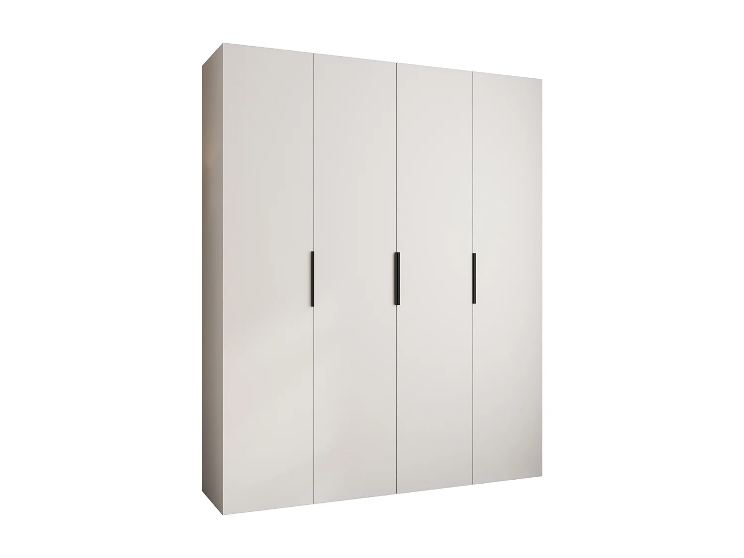 Armoire à portes battantes Como 4 245,5/200/40 4 portes (blanc/noir)