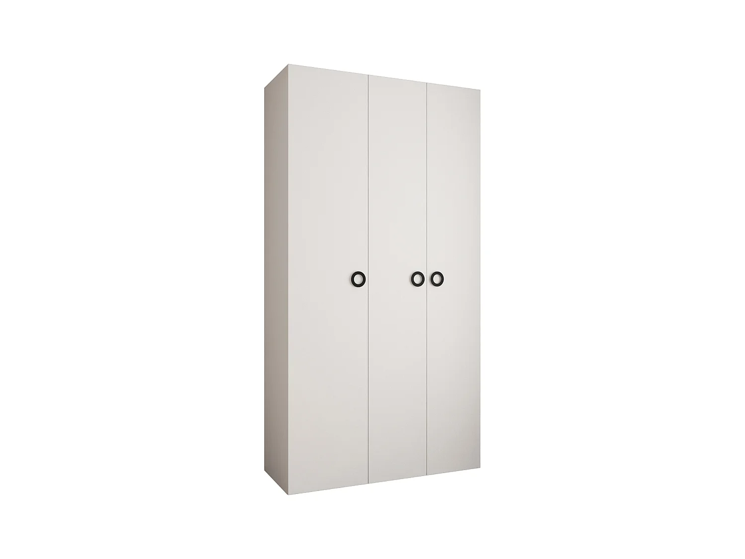 Armoire à portes battantes Como 1 245,5/130/40 3 portes (blanc/noir)