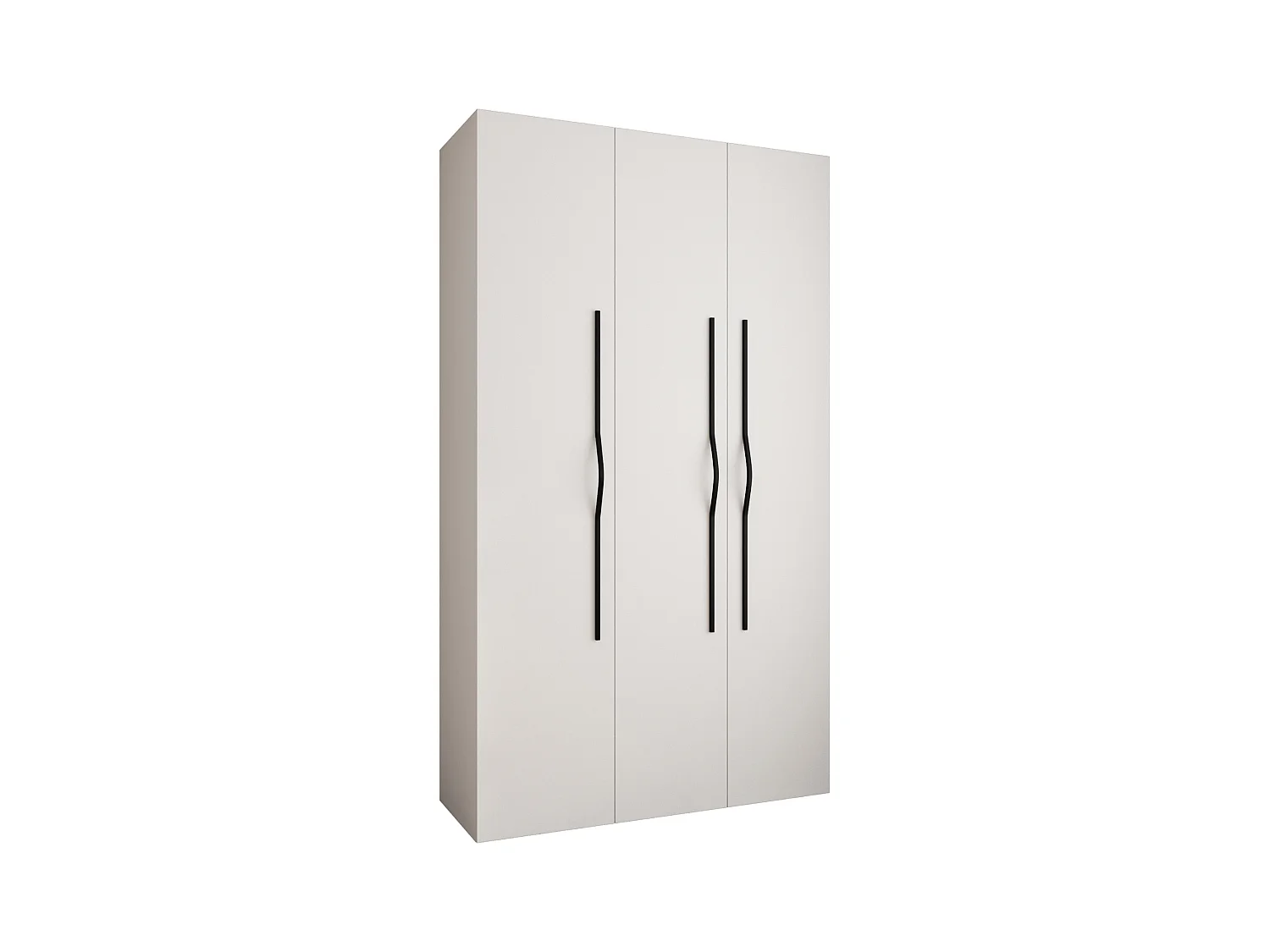 Armoire à portes battantes Como 2 245,5/140/40 3 portes (blanc/noir)
