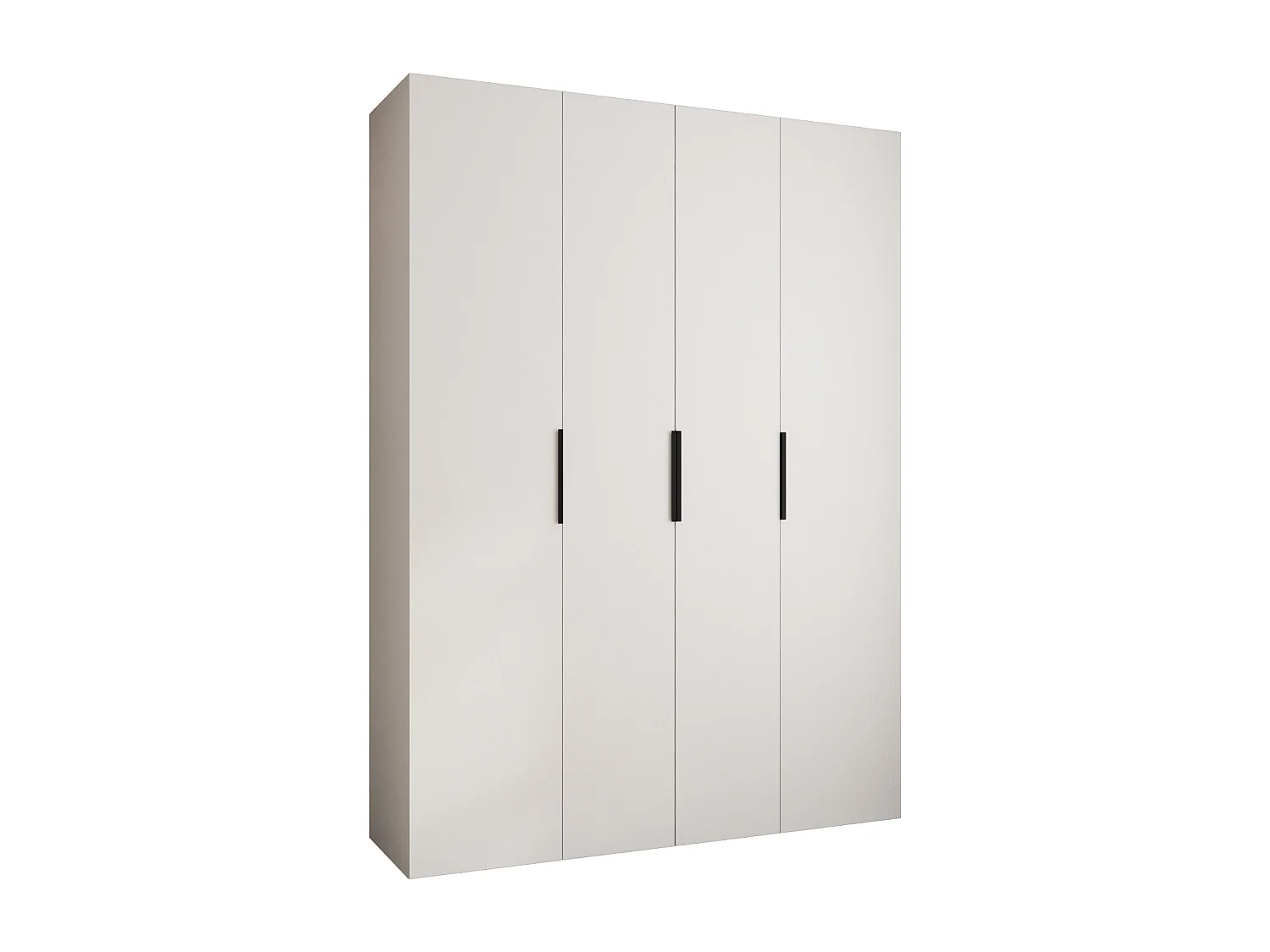 Drehtürenschrank Como 4 245,5/180/50 4-türig (Weiß/Schwarz)