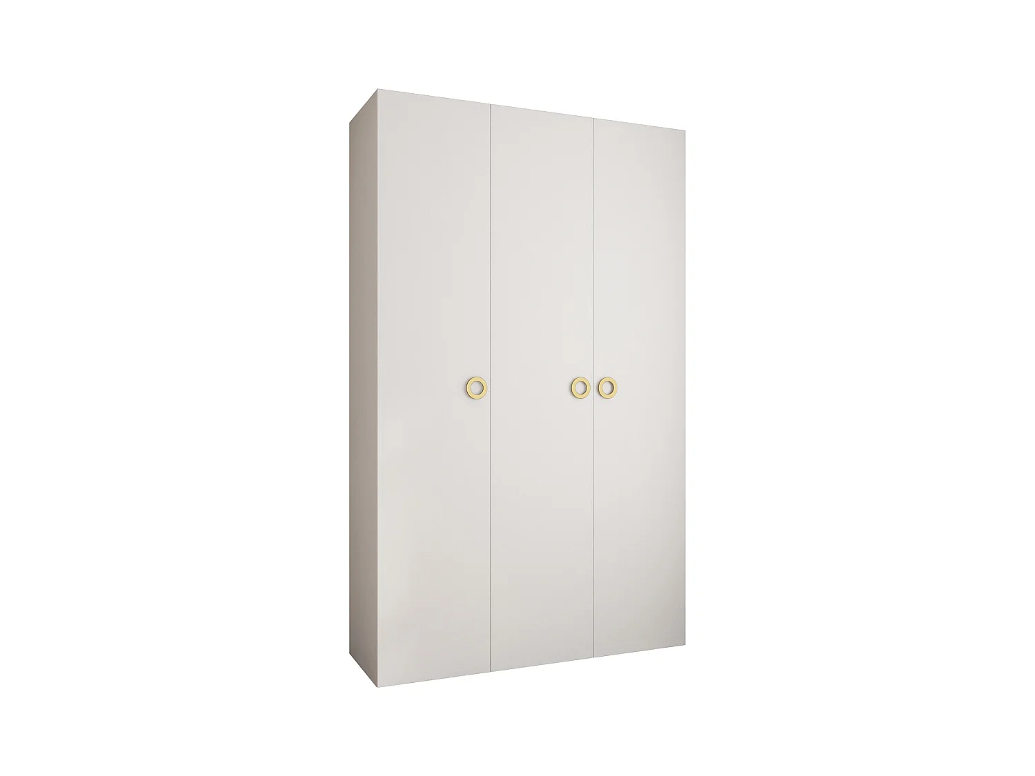 Armoire à portes battantes Como 1 245,5/150/40 3 portes (blanc/or)
