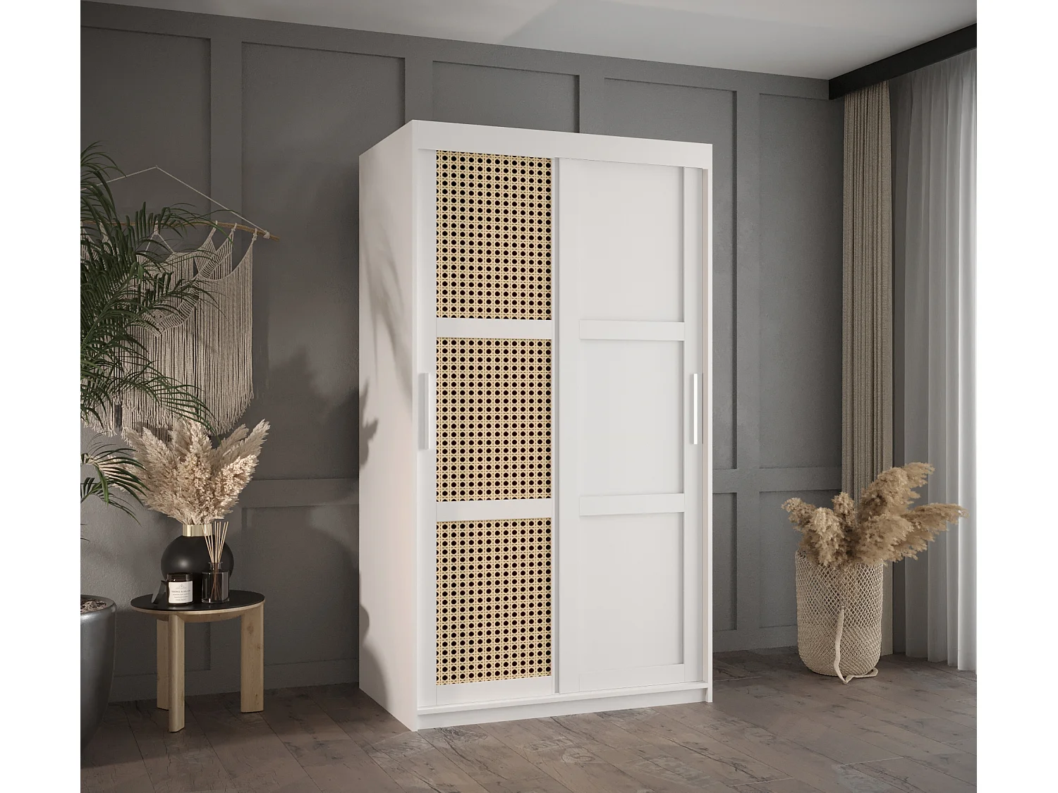 ARMOIRE PLECIONKA 3 À PORTES COULISSANTES 200/100/62 2 Portes (blanc)