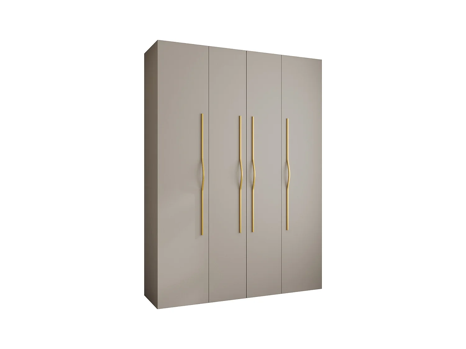 Armoire à portes battantes Como 2 245,5/180/40 4 portes (cachemire/or)