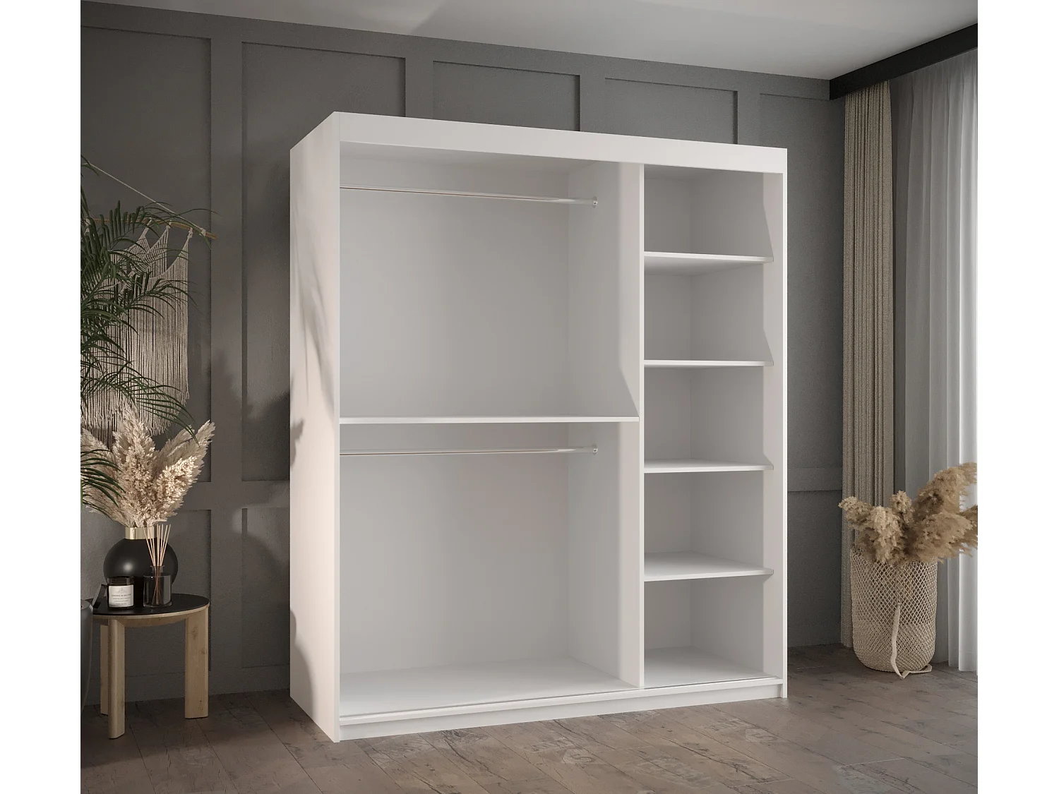 ARMADIO PLECIONKA 2 AD ANTE SCORREVOLI 200/150/62 2 porte (Bianco)