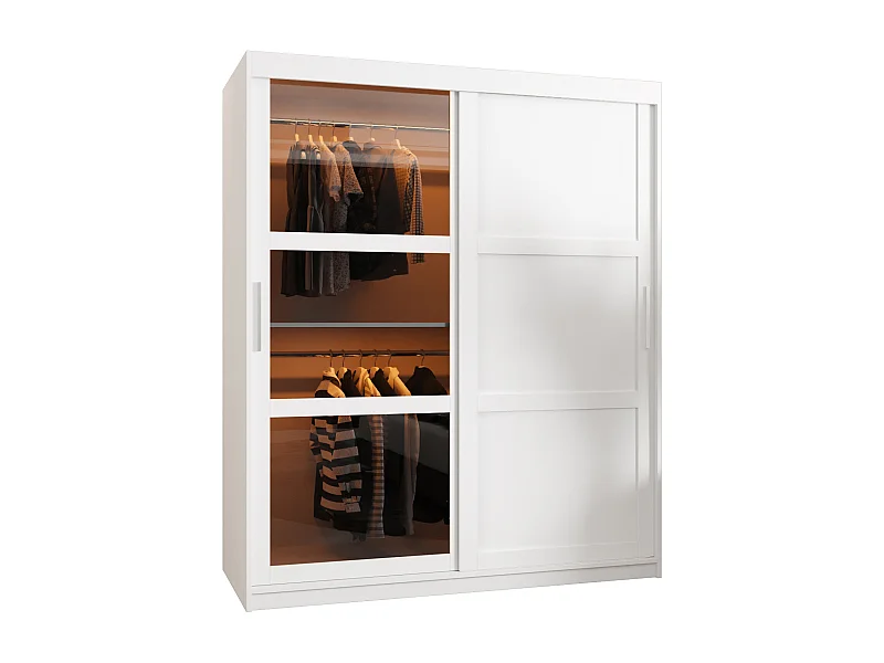 ARMOIRE DOME 3 À PORTES COULISSANTES 200/150/62 2 Portes (blanc)