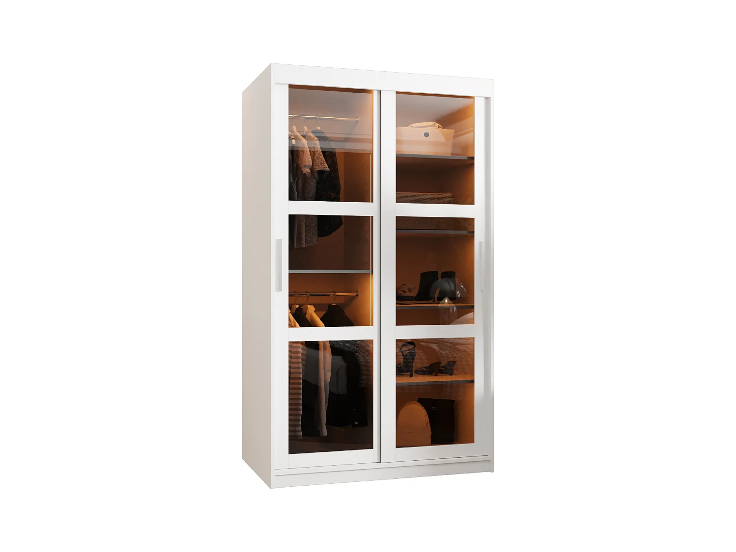 ARMOIRE DOME À PORTES COULISSANTES 200/100/62 2 Portes (blanc)