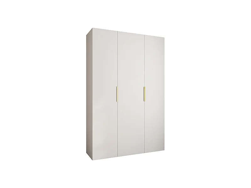 Drehtürenschrank Como 4 245,5/160/50 3-türig (Weiß/Gold)