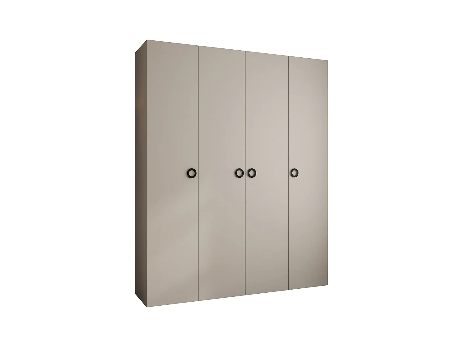 Armoire à portes battantes Como 1 245,5/200/50 4 portes (cachemire/noir)