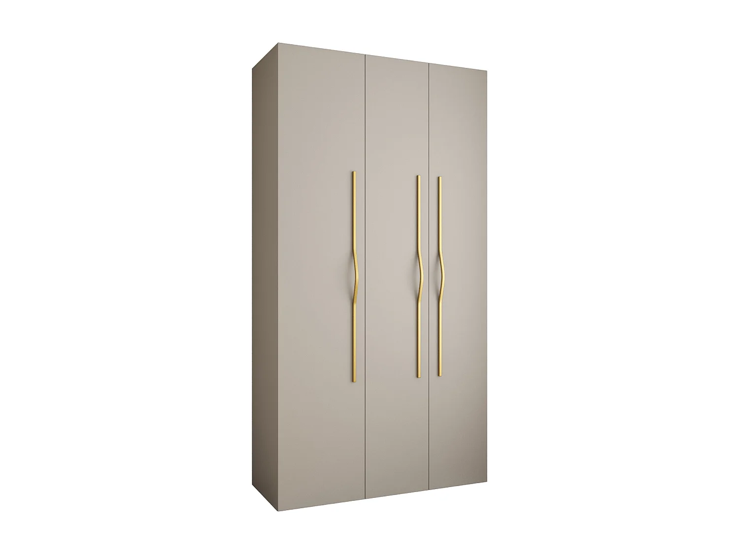 Drehtürenschrank Como 2 245,5/130/50 3-türig (Kaschmir/Gold)