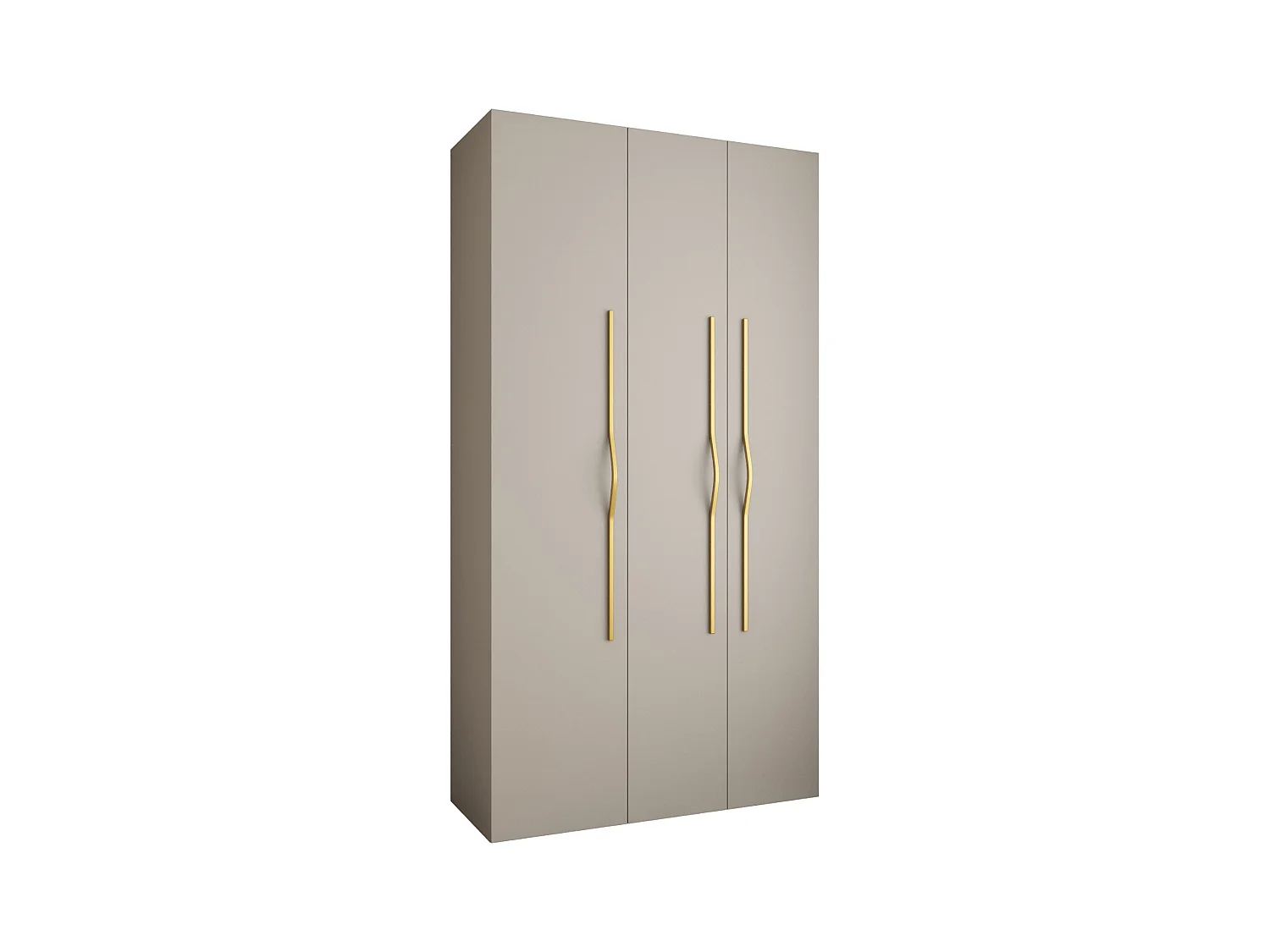 Armoire à portes battantes Como 2 245,5/130/50 3 portes (cachemire/or)