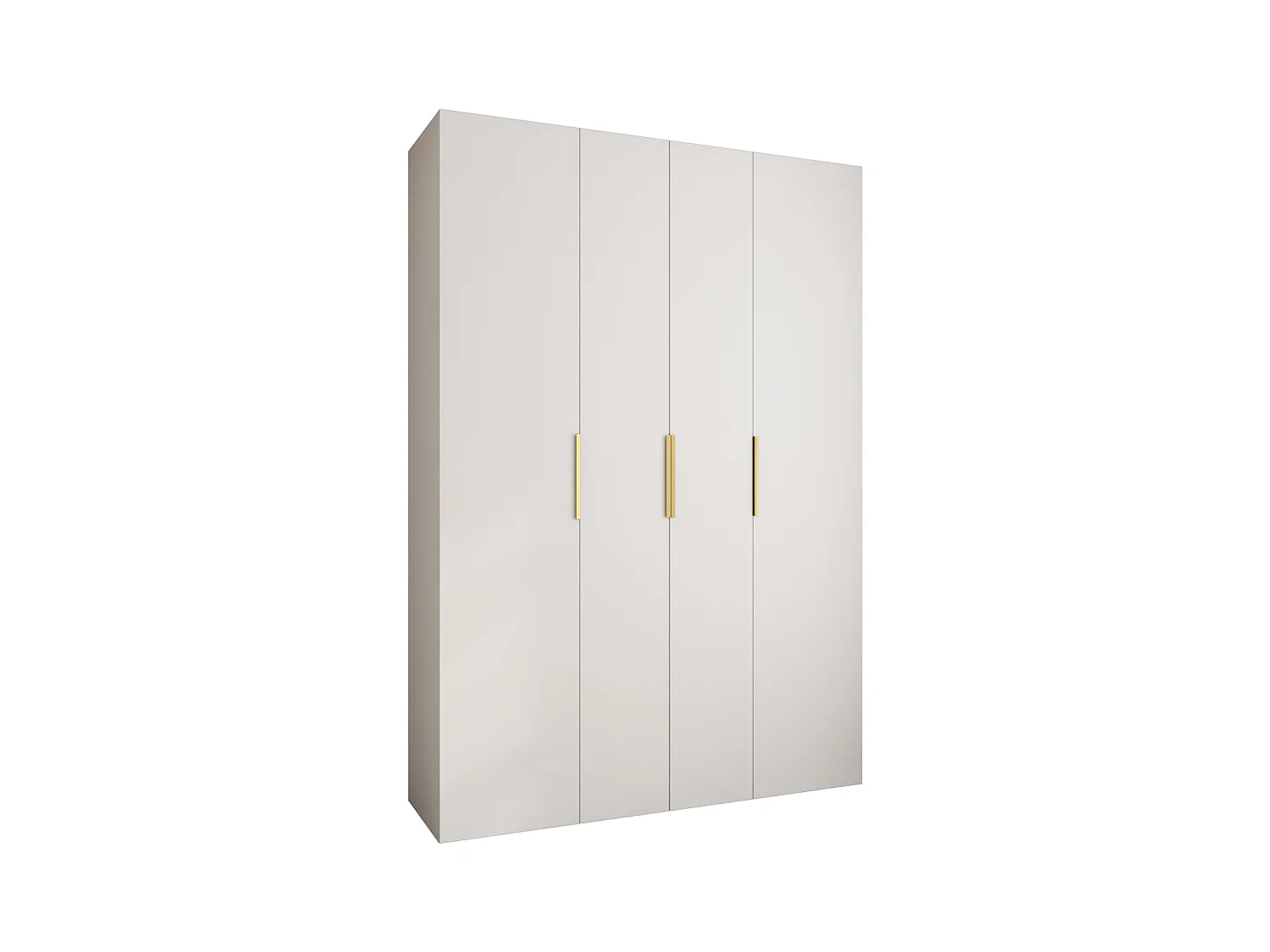 Armoire à portes battantes Como 4 245,5/170/40 4 portes (blanc/or)