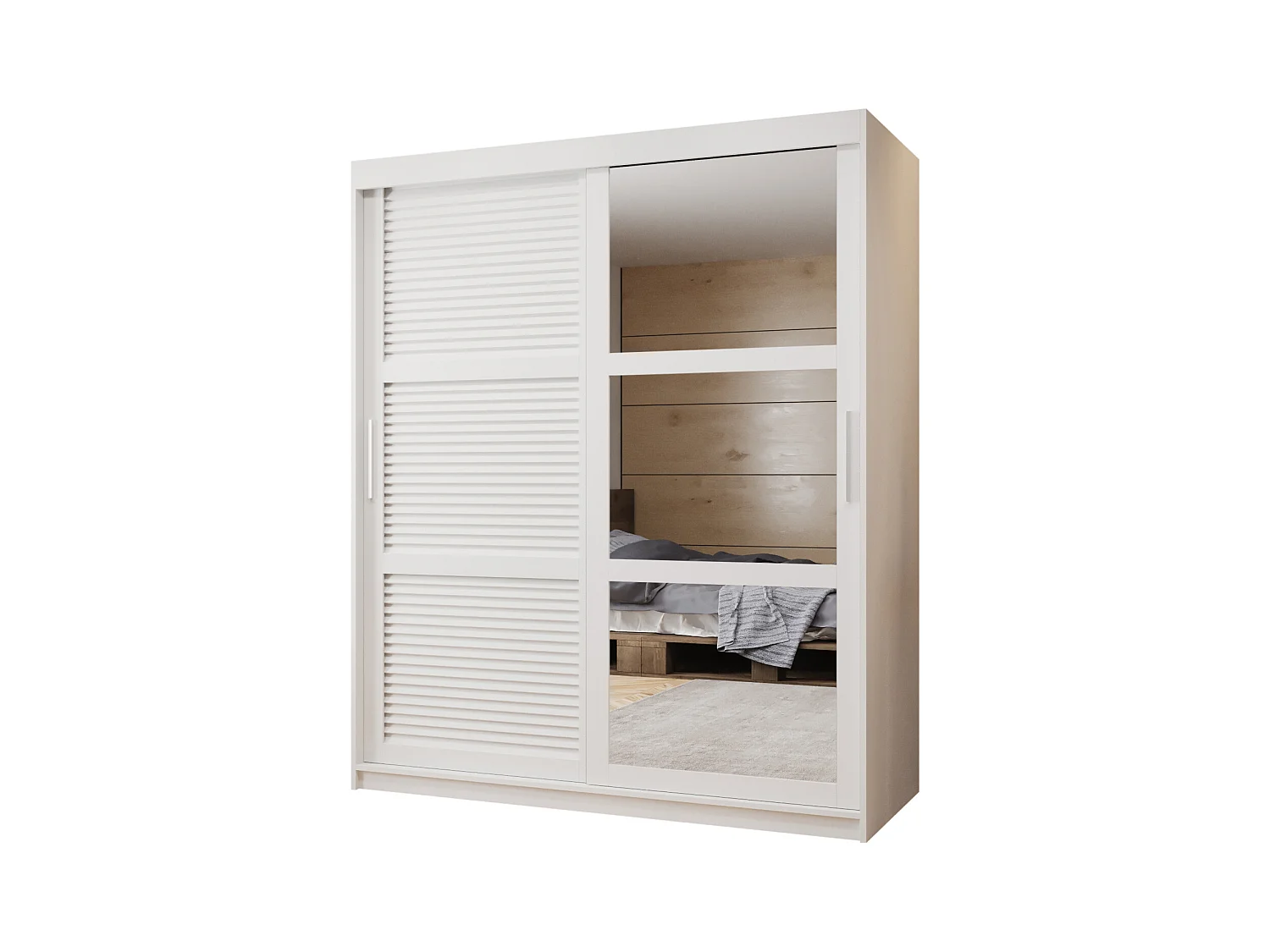 ARMOIRE ZALUZJA 2 À PORTES COULISSANTES 200/150/62 2 Portes (blanc)