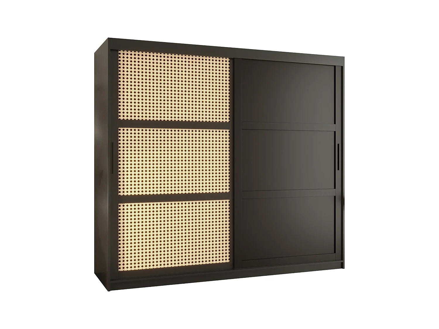 PLECIONKA 3 KLEDINGKAST MET SCHUIFDEUREN 200/200/62 2 deuren (zwart)