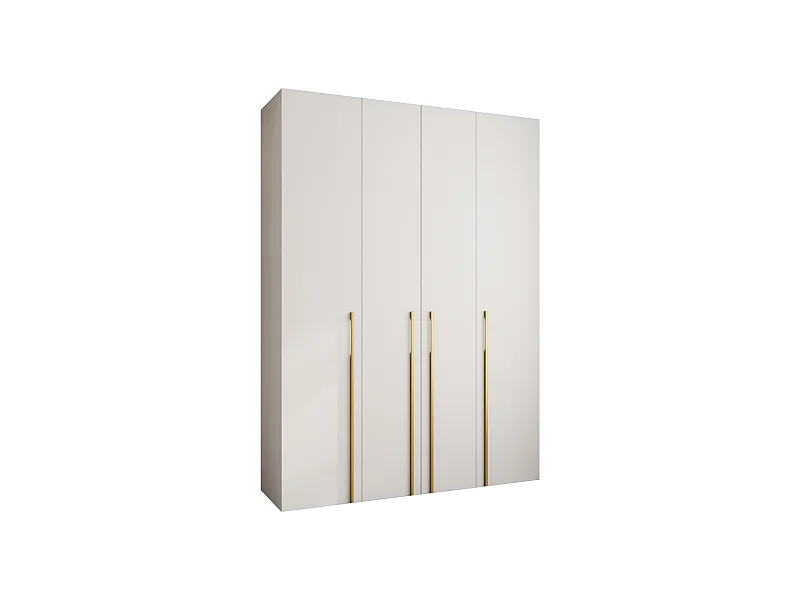 Drehtürenschrank Como 3 245,5/180/40 4-türig (Weiß/Gold)