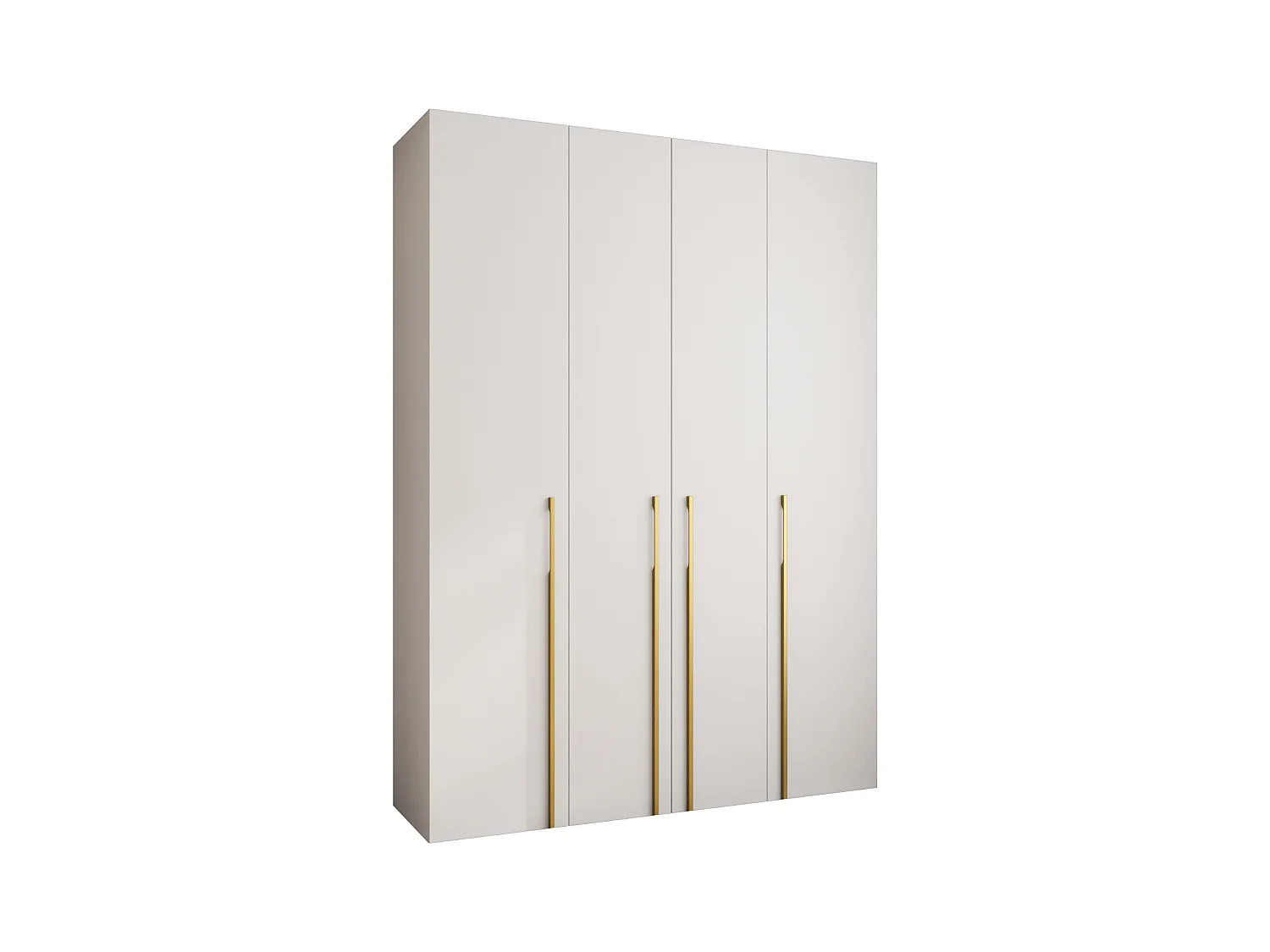 Armoire à portes battantes Como 3 245,5/180/40 4 portes (blanc/or)