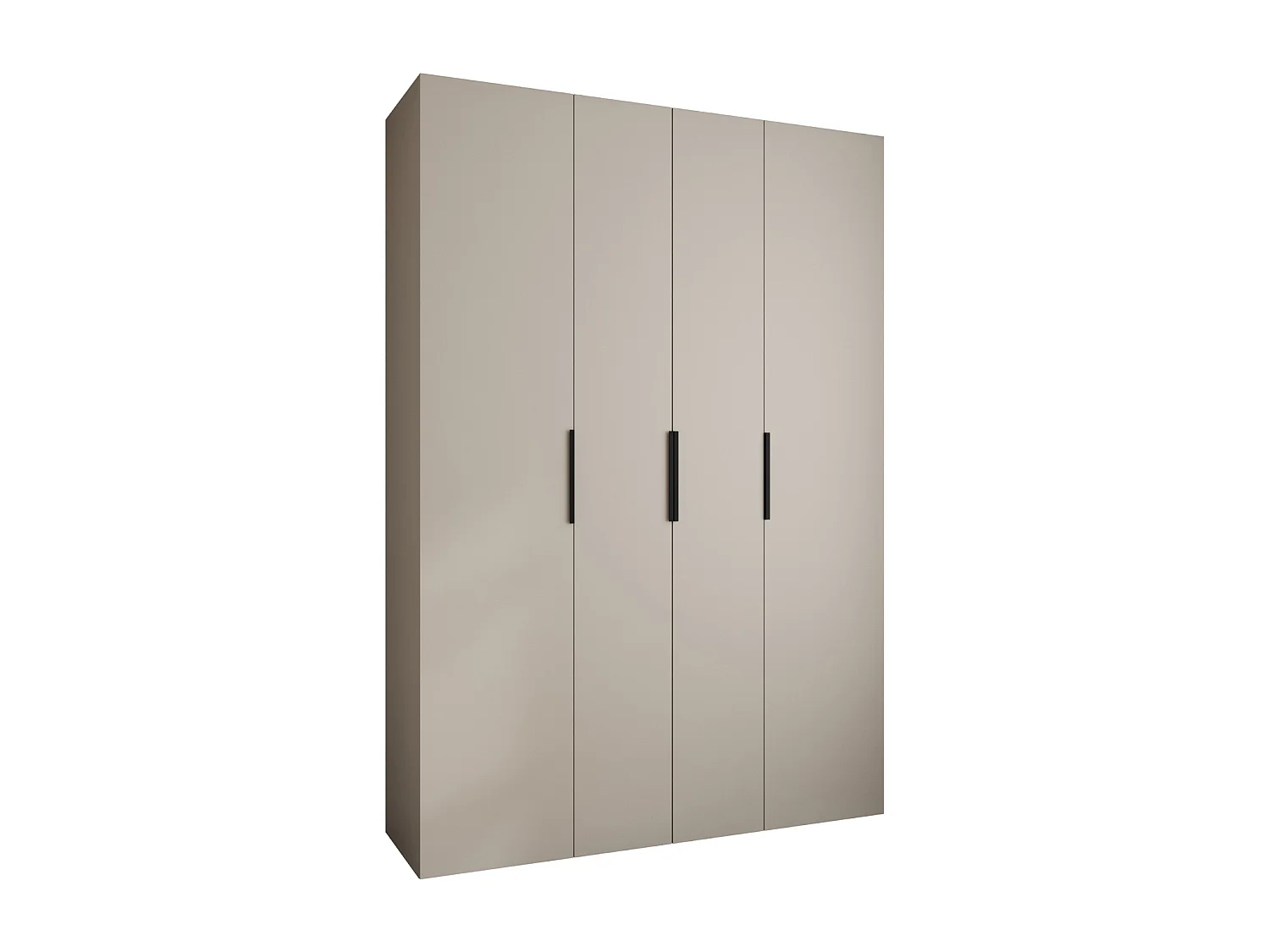 Drehtürenschrank Como 4 245,5/170/40 4-türig (Kaschmir/Schwarz)