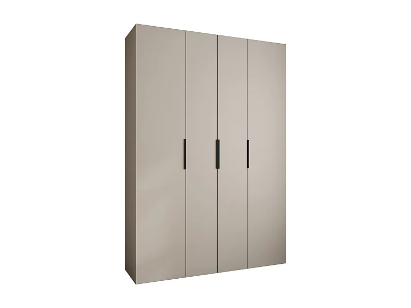 Drehtürenschrank Como 4 245,5/170/40 4-türig (Kaschmir/Schwarz)