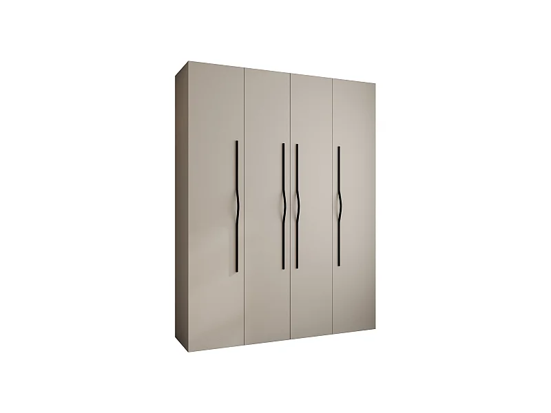 Draaideurkast Como 2 245,5/190/40 4-deurs (kasjmier/zwart)