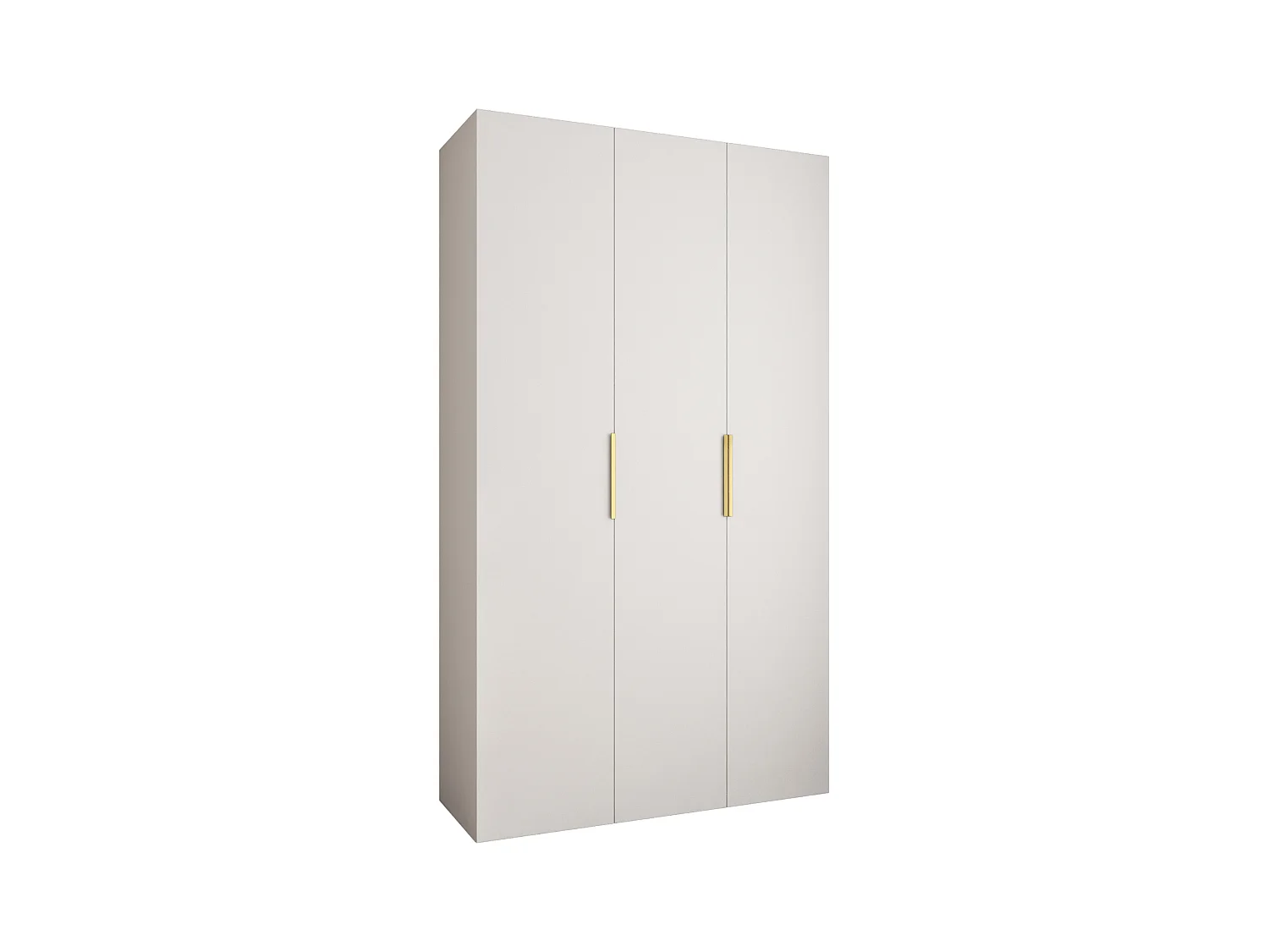 Drehtürenschrank Como 4 245,5/140/40 3-türig (Weiß/Gold)