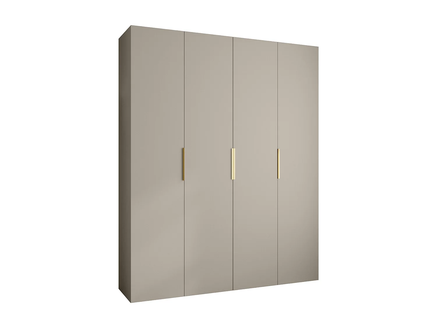 Armoire à portes battantes Como 4 245,5/200/40 4 portes (cachemire/or)